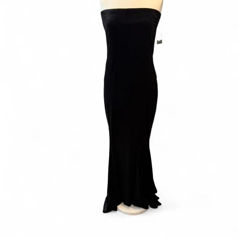 NORMA KAMALI Strapless Velvet Maxi Dress (sz L) NWT 398 - Picture 4 of 9